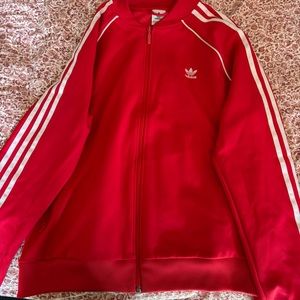 COPY - Red adidas zip up sweater